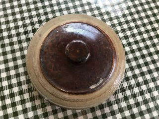 Antique Stoneware Crock Lid 7 1/2” Inches Od 5 7/8” Inside Lip