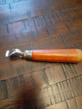 Antique Metal Can Opener W/ Wooden Handle Ed Lund Co Pat Nov 7,  1933 2