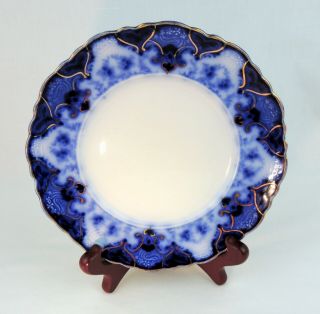 Antique Alfred Meakin Regent Flow Blue 7in Porcelain Plate Made In England Euc