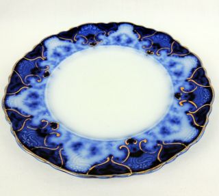 Antique Alfred Meakin Regent Flow Blue 7in Porcelain Plate Made In England EUC 2