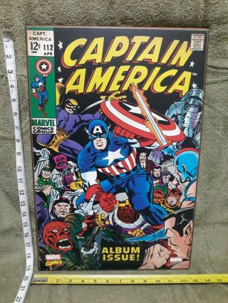 Marvel Captain America 112 Comic Book Cover 13 " X 19 " Wooden Wall Art Read