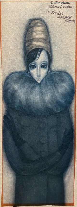 Margaret Keane Mdh Signed & Personalized Hand Painted Print On Canvas Rare