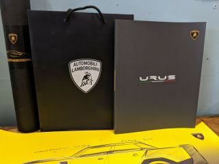 2018 Lamborghini Urus Pre - Launch Brochure With Poster & Bag.  Rare.