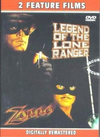 Legend Of The Lone Ranger,  Zorro Dvd Rare Oop Masked Men Double Feature