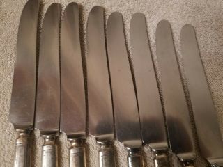 Vintage R&B Stainless Butter Knives SET of 8 Silver Plated Handles 2