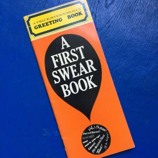 1969 - A First Swear Book Vtg Novelty Greeting Book Price/stern/sloan Very Rare