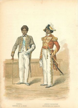 Mandrousso Raharla Ministre Tamatave Madagascar 1887 Gravure Antique Print