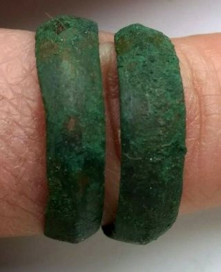 Ancient Viking Old Copper Ring With An Rarity 12 - 13 Century.