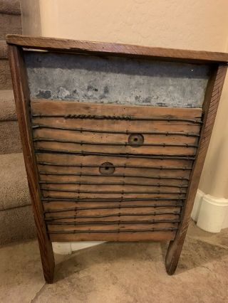 Rare Primitive Washboard One Of A Kind 23” Tall,  8.  8 Pounds