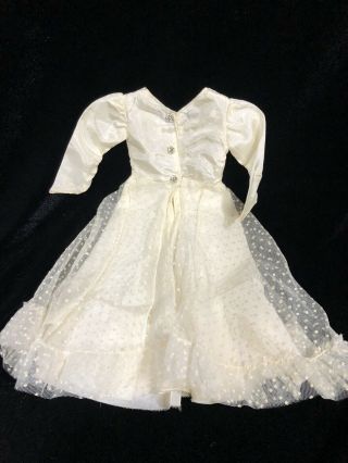 Vintage 2 pc evening wedding gown ONLY veil dress came w/ Mary Hoyer doll NO TAG 3