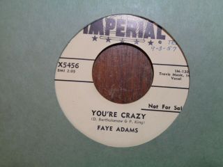 Faye Adams R&b 45 Northern Soul On Imperial Nm Promo 5456 / You 
