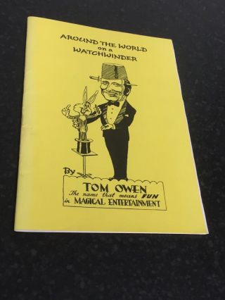 (q) Rare Vintage Magic Trick Book Around The World On A Watchwinder By Tom Owen