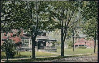 North East Pa Antique Town View Pretty Homes Early Old Postcard Pennsylvania Pc
