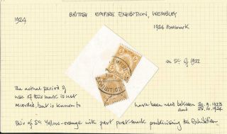 Malaya Kendah Kgv 1924 British Empire Exhibition Cds Wembley Postmark Rare