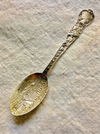 Denver Co,  Indian Chief Head Spoon,  Sterling Silver,  Horse,  Mine,  Bronco Busters