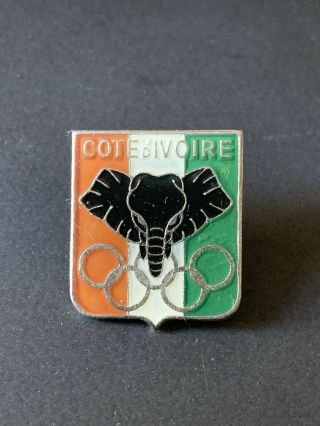 Rare Olympics Pin Badge Cote D’ivoire National Committee Noc Undated Ivory Coast