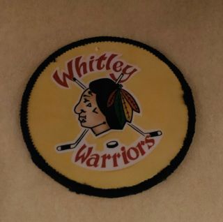 Whitley Warriors Rare Iron On Patch Early Rare Ice Hockey
