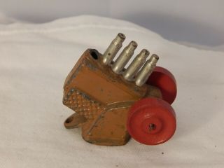 Vintage Antique Toy Manoil 105 Metal Lead Military Missle Launcher Gun Wheels