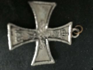 Antique World War 1 German Iron Cross 1914 1813 Crown Oak Leaves Medal