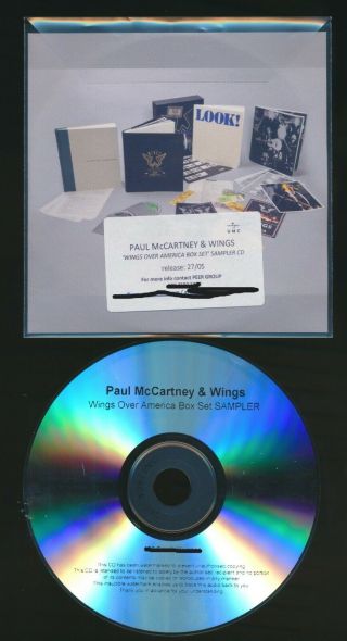 Beatles Very Rare 2013 Paul Mccartney " Wings Over America " Box Set Promo Cd