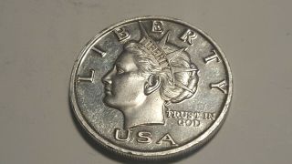 Rare 2000 $10 American Liberty Dollar 1 Troy Oz.  999 Fine Silver