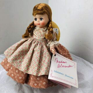 Madame Alexander International Doll Polly Flinders Redhead Pigtails Stand Tag