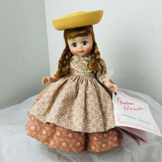 Madame Alexander International Doll Polly Flinders Redhead Pigtails Stand Tag 2