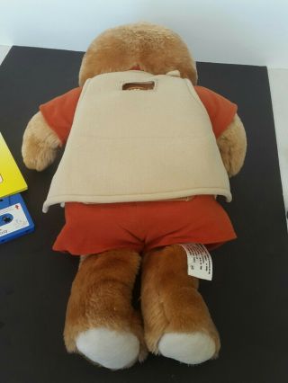 Vintage 1984/1985 Teddy Ruxpin Talking Bear with Book and Cassette 3