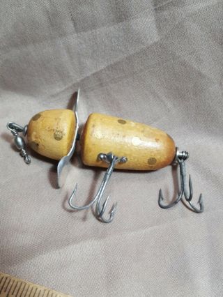 Vintage Pflueger Y&g Globe Fishing Lure Collectable Wood Collectable