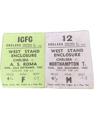 Chelsea Rare Vintage Tickets X Two