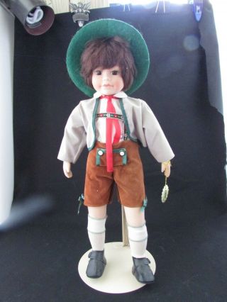 Vintage German Porcelain Boy Doll 16 Inch Kollektion Chili Creation