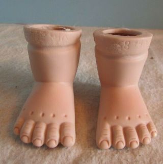 Vintage Porcelain/bisque Collectible Doll Legs 2 " Body Parts T