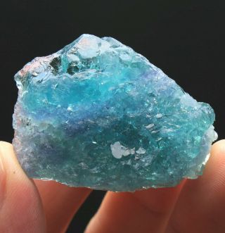 42g Rare Transparent Blue Cube Fluorite & Calcite Mineral Specimen/china 8511