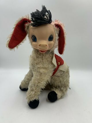 Rare Rushton Star Creations Donkey Plush Rubber Face Stuffed Animal Toy