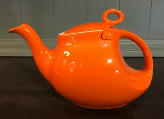 Vintage Hall Art Deco Teapot (6 Cups) - Rare / Hard To Find Orange (1930 - 1940)