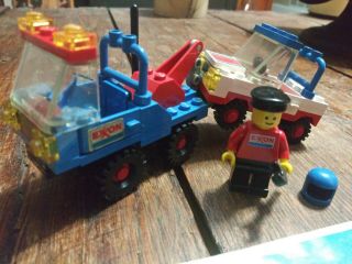 Lego 6679 Exxon tow truck and car 1980 one owner with Manuel vintage 2