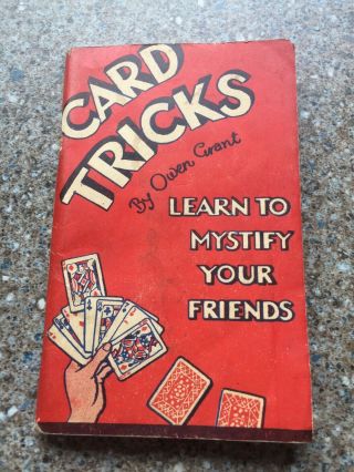 (h) Rare Vintage Magic Trick Book Card Tricks By Owen Grant