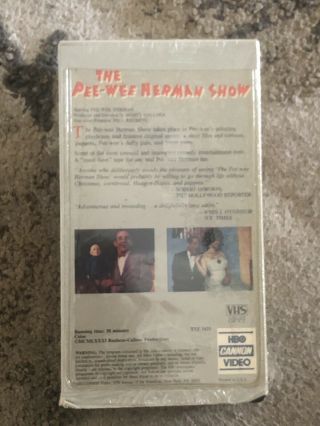 The Pee - Wee Herman Show - VHS - HBO Cannon Video - RARE - Never on DVD 2