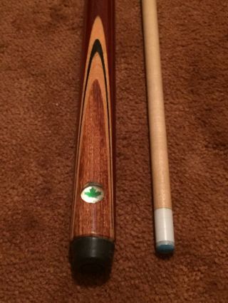 DUFFERIN Rare GREEN LEAF Anniversary Butterfly Sneaky Pete Pool Cue 2