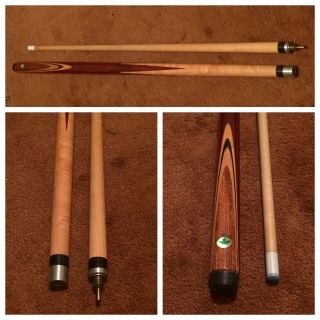 DUFFERIN Rare GREEN LEAF Anniversary Butterfly Sneaky Pete Pool Cue 3