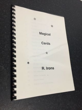 (n) Rare Vintage Magic Trick Book Magical Cards By R.  Irons
