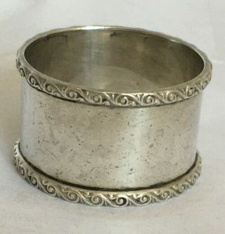 Vintage Sterling Silver Serviette Napkin Ring 1934