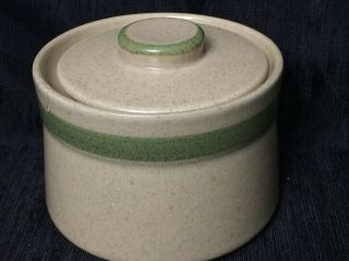 Yamaka Japan Stoneware Sugar Bowl Beige Green - 2