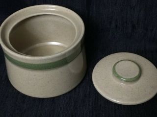 Yamaka Japan Stoneware Sugar Bowl Beige Green - 3
