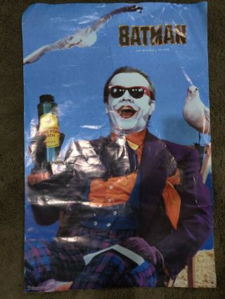 Batman Jack Nicholson Joker Rare 1989 Vintage Movie Poster 23 X 35
