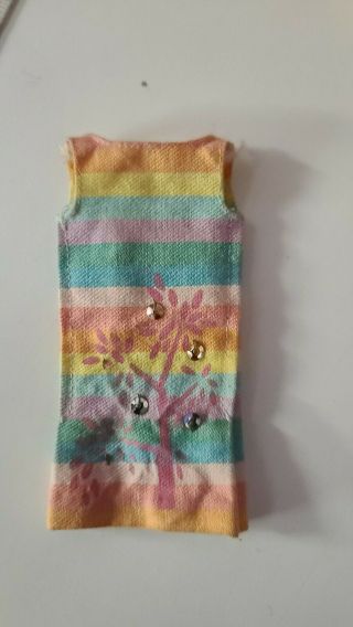 Vintage 1963 Skipper Sleeveless Dress With Tag Barbie Clothes