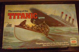 Rare 1976 The Sinking Of The Titanic Board Game By Ideal Toy Corp Not Complete