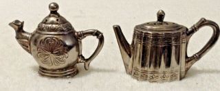 Vtg Godinger Silver Art Co.  Teapot/coffeepot Silver Salt And Pepper Shakers