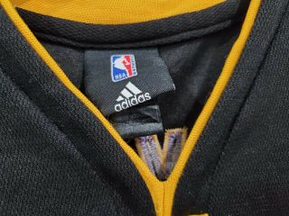 Rare Adidas LA Lakers Kobe Bryant 24 Black Hollywood Nights Jersey Youth M Sewn 3