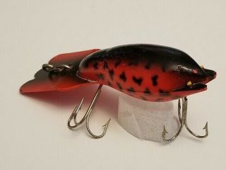 Fred Arbogast Mud Bug Crankbait Fishing Lure,  Color 93 Fluorescent Red Coach Dog